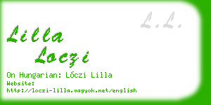lilla loczi business card
